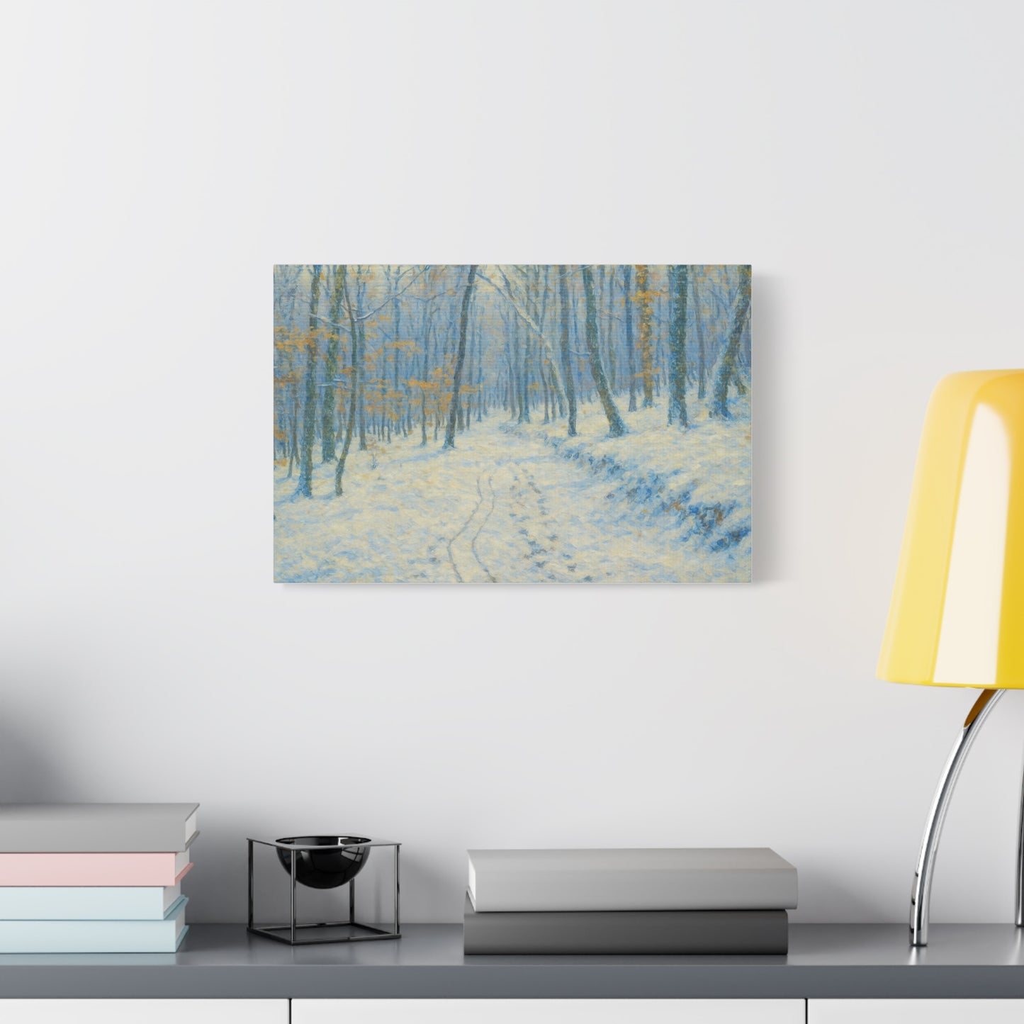 Winter Wonderland Canvas Art, Stretched Canvas Wall Decor, Home Decor, Art for Living Room, Gift for Nature Lovers, Cozy Winter Vibes