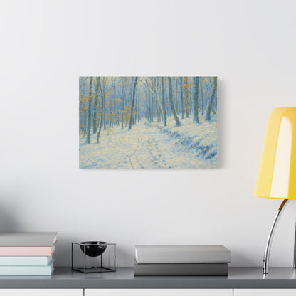 Winter Wonderland Canvas Art, Stretched Canvas Wall Decor, Home Decor, Art for Living Room, Gift for Nature Lovers, Cozy Winter Vibes