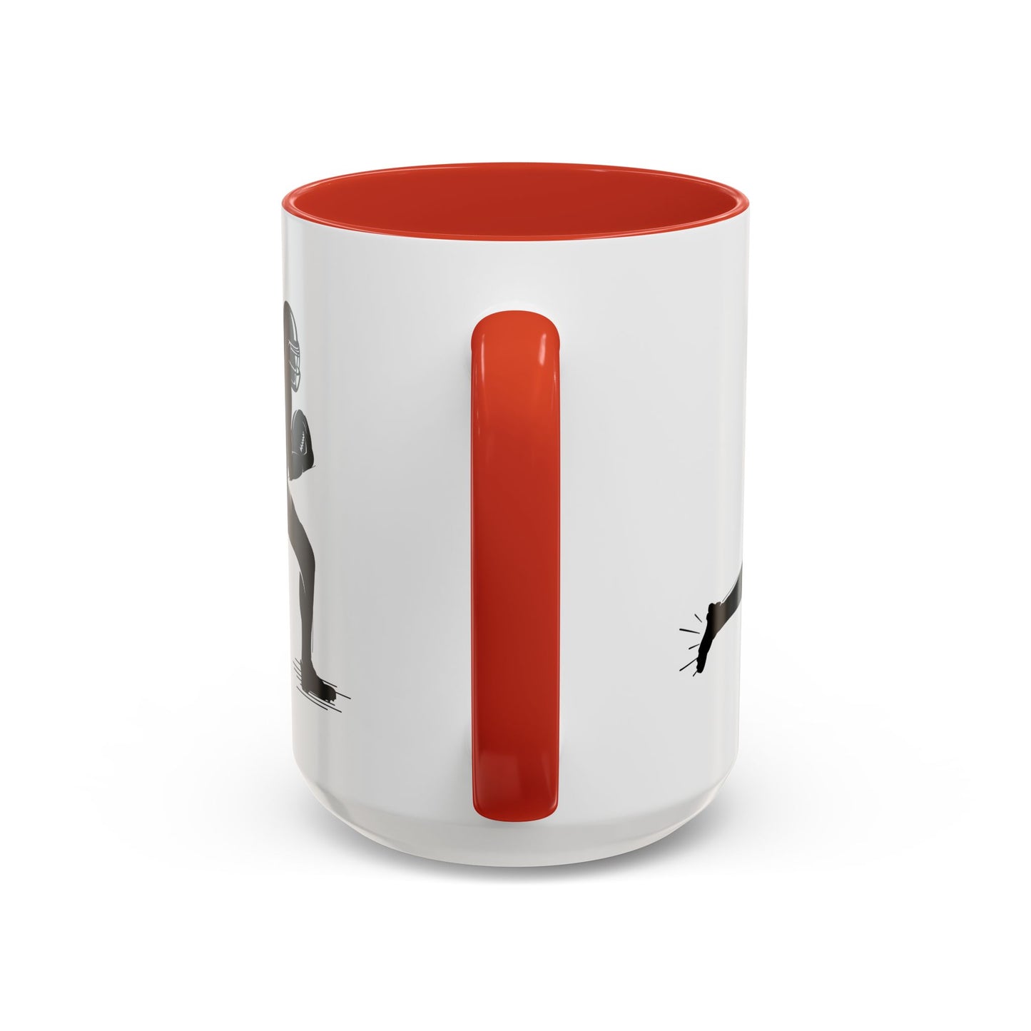 Football Player Themed Accent Coffee Mug, Sports Fan Gift, Unique Mug for Athletes, Coffee Lover, Game Day Essential