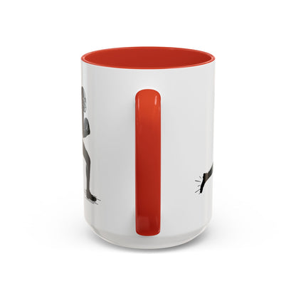 Football Player Themed Accent Coffee Mug, Sports Fan Gift, Unique Mug for Athletes, Coffee Lover, Game Day Essential