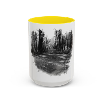 Moody Abstract Forest Coffee Mug | Unique Gift for Nature Lovers, Cozy Home Decor, Perfect for Coffee, Tea, and Hot Chocolate