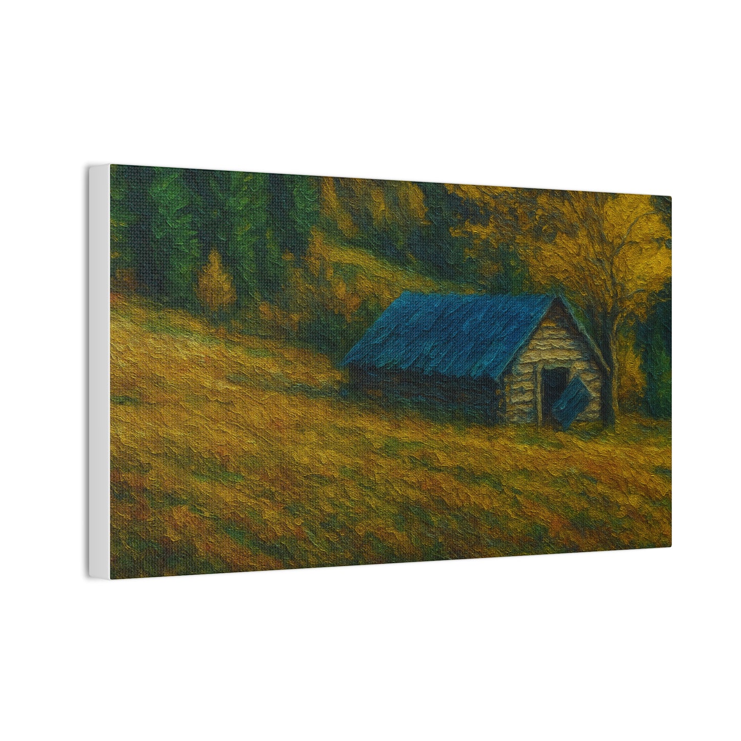 Rustic Canvas Wall Art, Nature Landscape Painting, Autumn Decor, Farmhouse Wall Art, Cozy Home Decoration