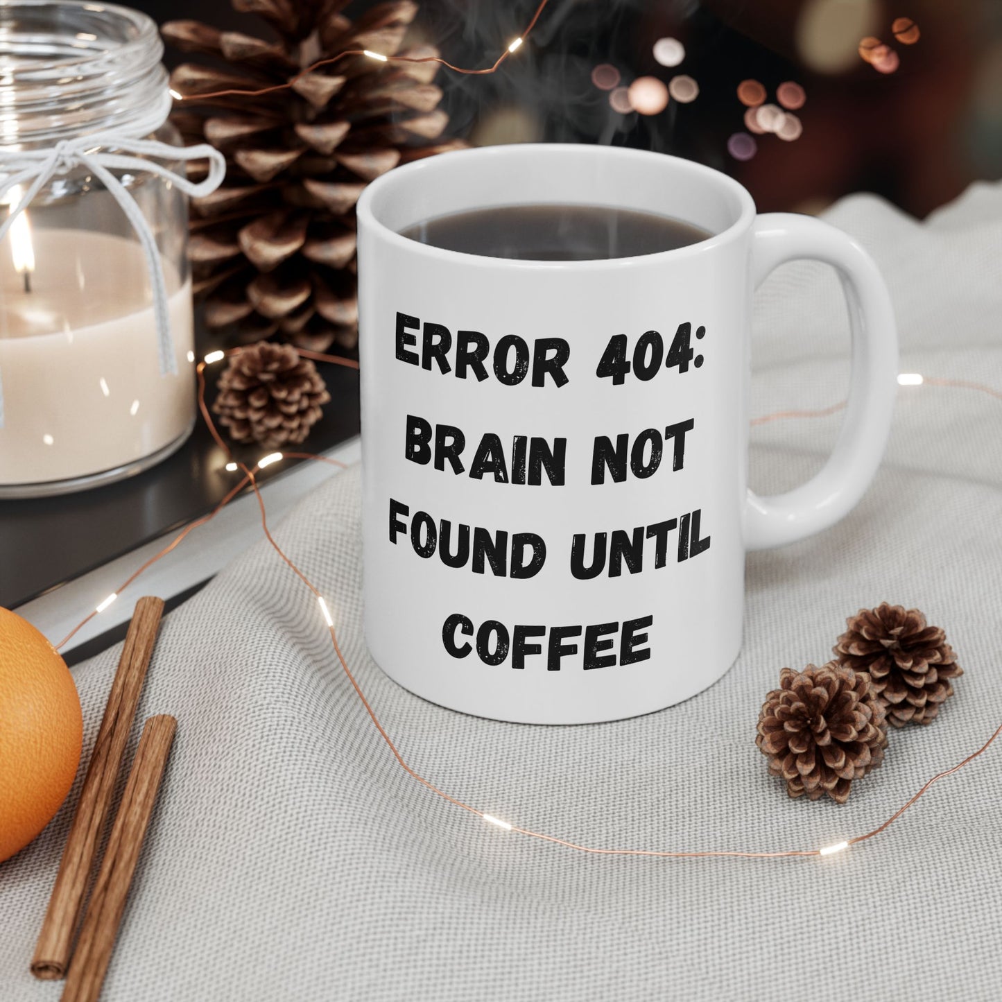 Funny Error 404 Ceramic Mug - Perfect Gift for Tech Lovers