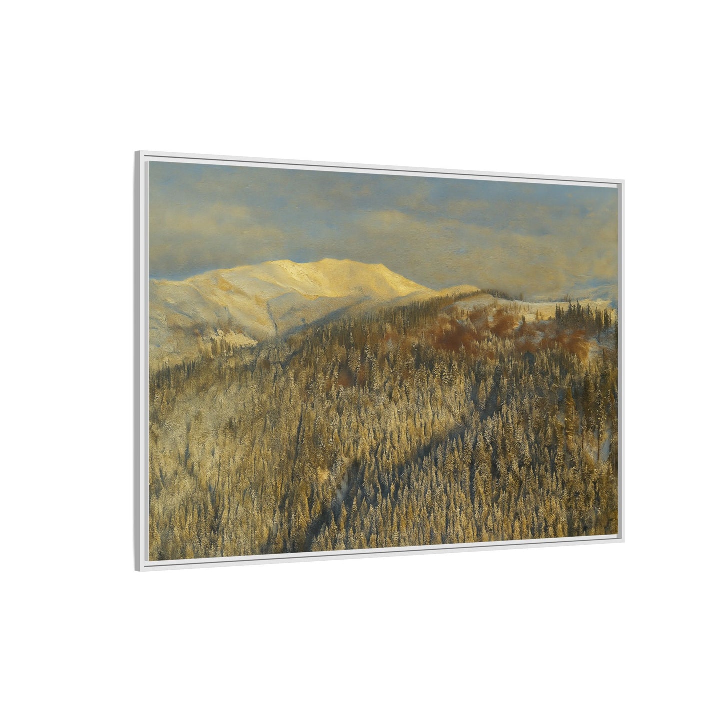 Framed Mountain Canvas Art, Perfect for Home Decor, Nature Wall Art, Gift for Nature Lovers, Cozy Atmosphere