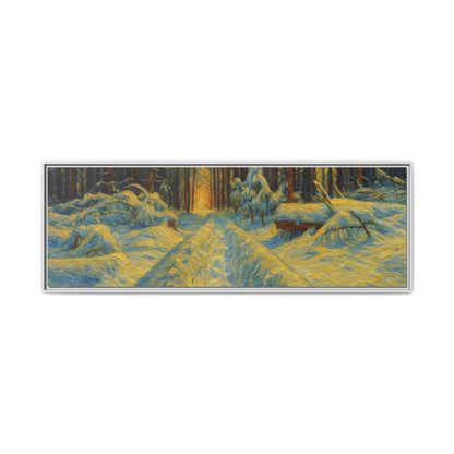 Canvas Art, Winter Landscape Wall Decor, Nature Lovers Gift, Seasonal Decor, Holiday Wall Art, Cozy Home Decoration, Framed Matte Canvas