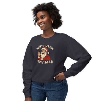 Merry Christmas Sweatshirt, Funny Holiday Crewneck, Unisex Gift, Christmas Apparel, Sarcastic Sweatshirt, Unique Holiday Clothing