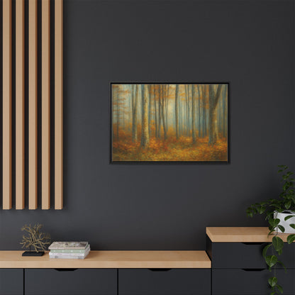 Autumn Forest Canvas Art, Framed Wall Decor, Rustic Home Decor, Nature Artwork, Gift for Nature Lovers