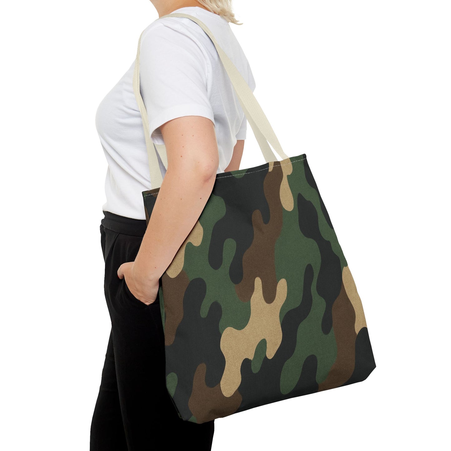 Stylish Camouflage Tote Bag, Reusable Shopping Bag, Beach Tote, Casual Carry-All, Gift for Him or Her