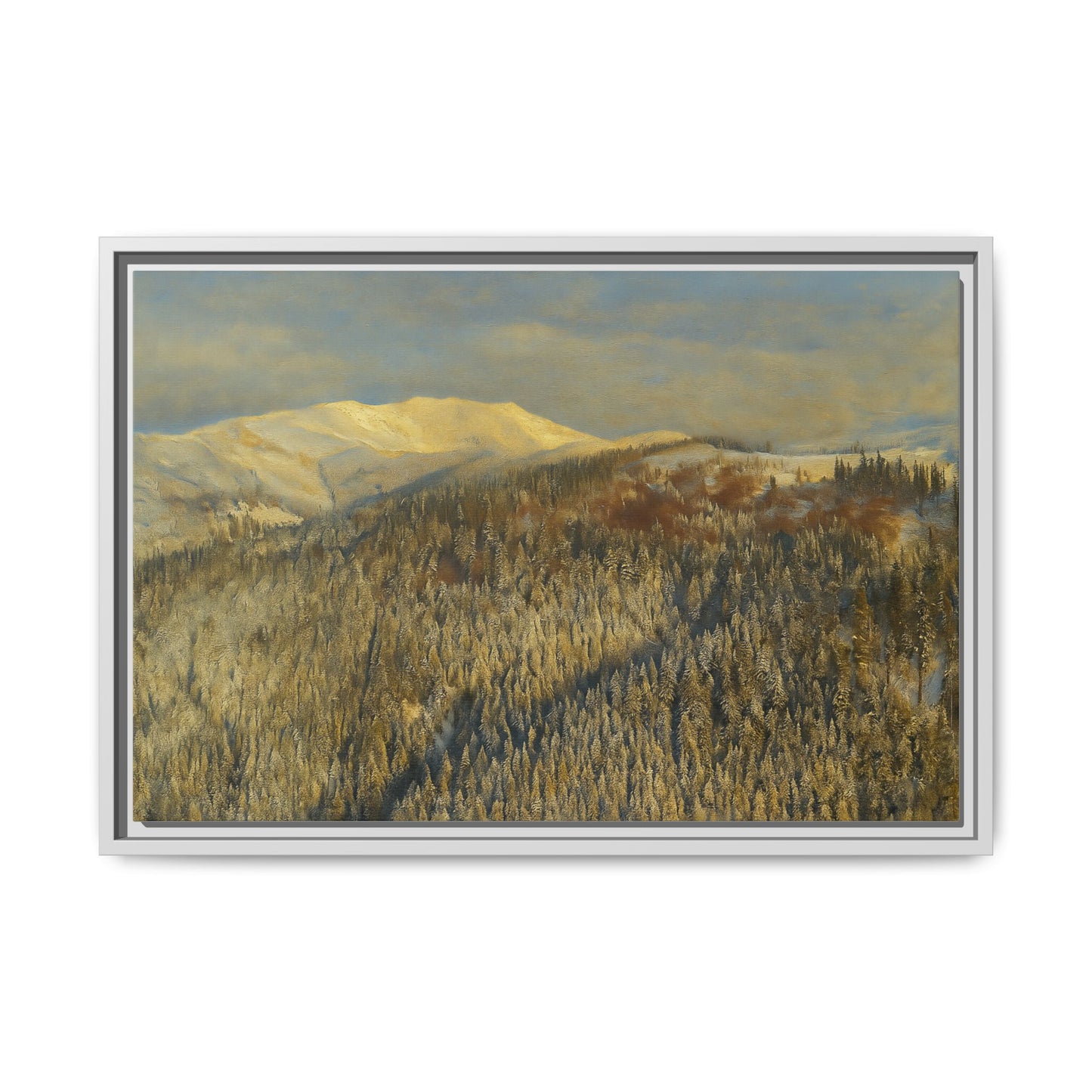 Framed Mountain Canvas Art, Perfect for Home Decor, Nature Wall Art, Gift for Nature Lovers, Cozy Atmosphere