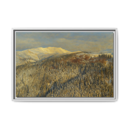Framed Mountain Canvas Art, Perfect for Home Decor, Nature Wall Art, Gift for Nature Lovers, Cozy Atmosphere