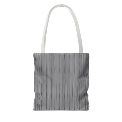Stylish Gray Striped Tote Bag for Everyday Use