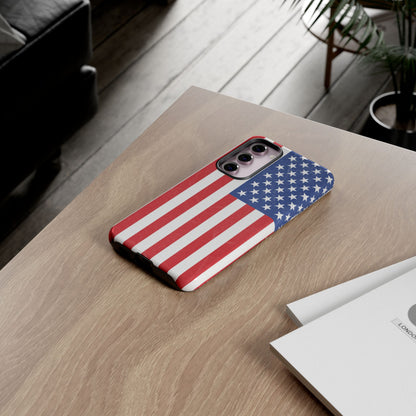 Patriotic Phone Case - Tough Cases for Veterans, USA Lovers, Independence Day, Memorial Day, Flag Design