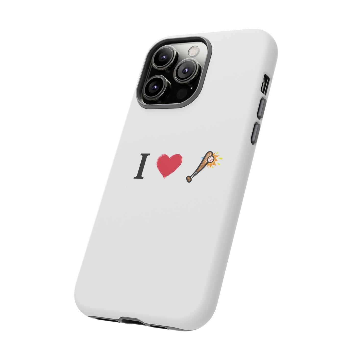 I Love Baseball Vibe Phone Case - Tough Cases for Sports Lovers, Gifts for Athletes, Fun Accessories, iPhone and Android Compatible
