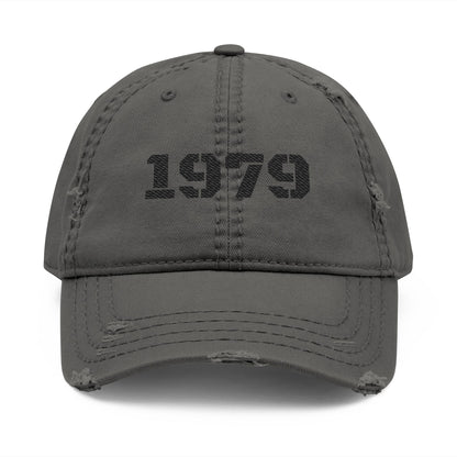 Vintage Distressed Dad Hat, 1979 Cap, Embroidered Baseball Cap, Gift for Dad, Casual Outfit Accessory, Summer Hat