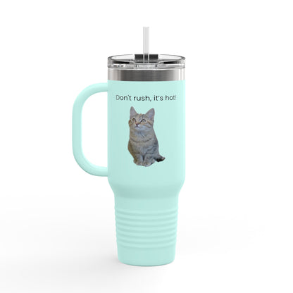 Funny Cat Insulated Travel Mug - 40oz - Perfect for Hot Drinks