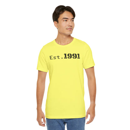 Established 1991 Unisex Jersey Tee | Vintage Anniversary Gift | Casual Wear, Birthday Shirt, Retro Style, Statement Tee, Gift for Him/Her
