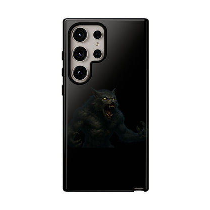 Werewolf Phone Case, Tough Cases, Black Panther Design, Gift for Animal Lovers, Phone Accessories, Fierce Phone Protection