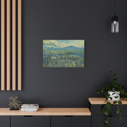 Scenic Landscape Canvas Print, Rustic Home Decor, Wall Art for Nature Lovers, Gift for Art Enthusiasts, Serene Forest Artwork