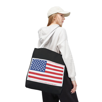 Patriotic Tote Bag, American Flag Carryall, Beach Bag, Reusable Shopping Tote, Independence Day Gift