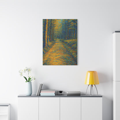 Van Gogh Style Forest Canvas Art | Nature Wall Decor, Home Office Accent, Gift for Nature Lovers, Gallery Wrapped, Living Room Wall Art