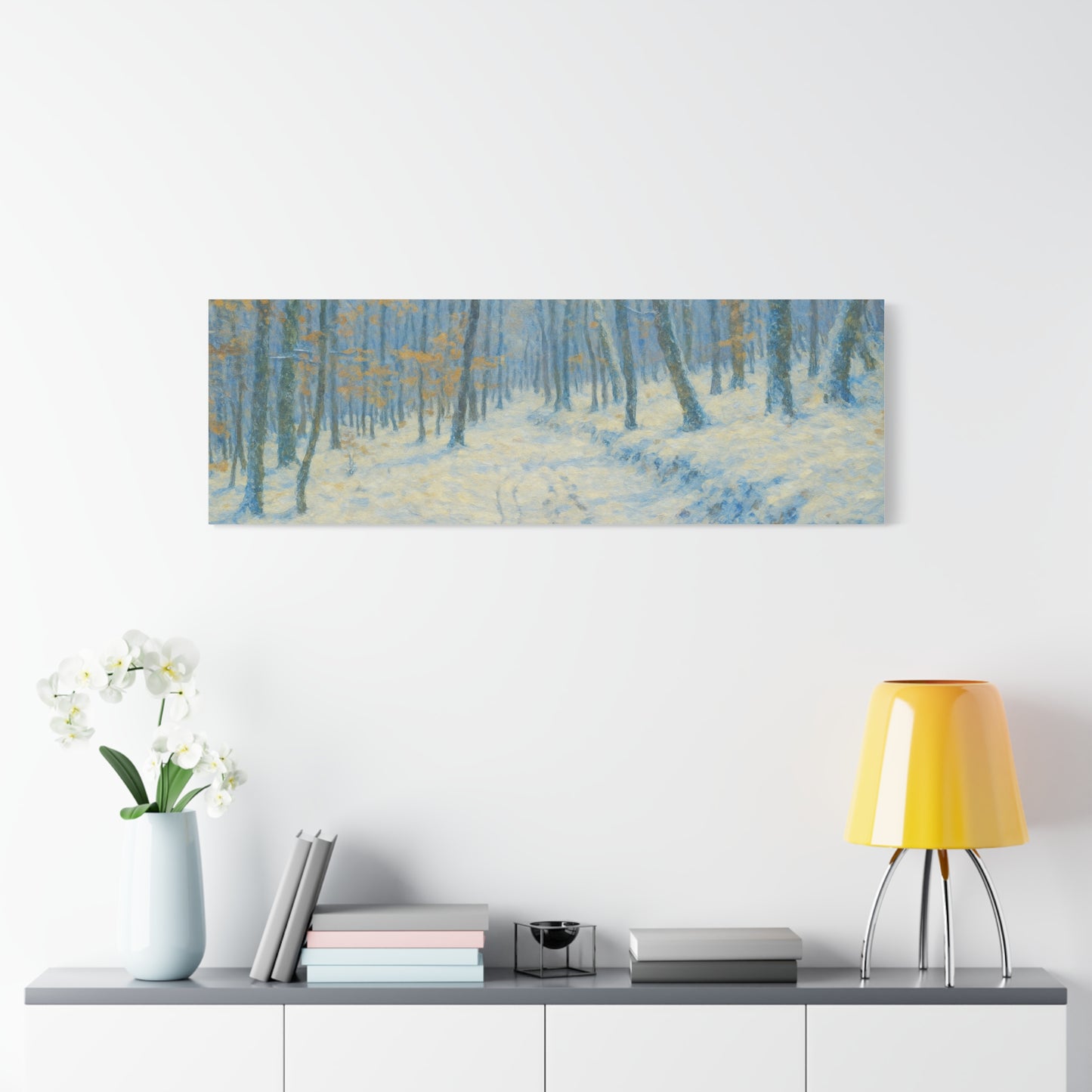 Winter Wonderland Canvas Art, Stretched Canvas Wall Decor, Home Decor, Art for Living Room, Gift for Nature Lovers, Cozy Winter Vibes