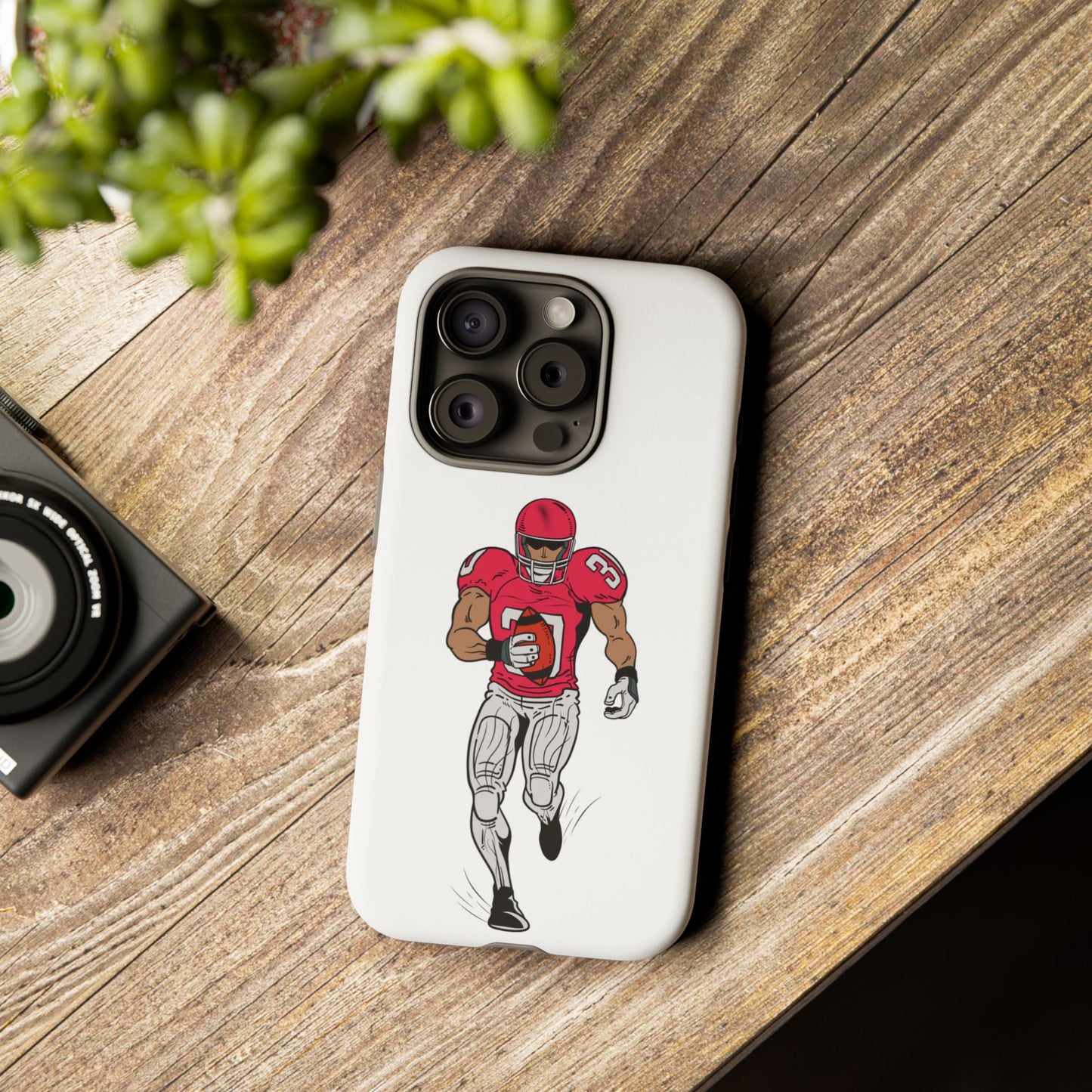 Football Player Tough Case, Sports Phone Cover, Athlete Gift, Tough Phone Case, Fall Sports, Football Lover's Accessory