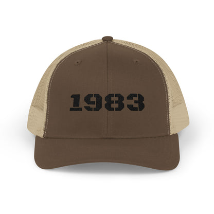 Vintage 1983 Snapback Trucker Cap, Personalized Dad Hat, Perfect Gift for Birthdays, Classic Casual Style, Everyday Wear, Anniversary Hat
