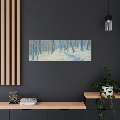 Winter Wonderland Canvas Art, Stretched Canvas Wall Decor, Home Decor, Art for Living Room, Gift for Nature Lovers, Cozy Winter Vibes
