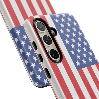 Patriotic Phone Case - Tough Cases for Veterans, USA Lovers, Independence Day, Memorial Day, Flag Design