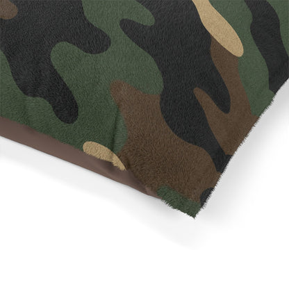 Camouflage Pet Bed for Dogs and Cats, Cozy Military-Inspired Dog Bed, Camo Pet Cushion, Stylish Pet Bedding, Gift for Pet Lovers