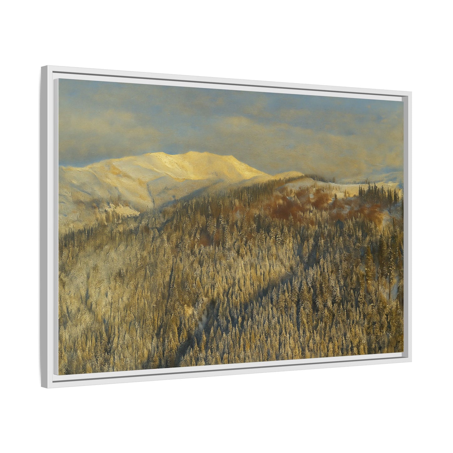 Framed Mountain Canvas Art, Perfect for Home Decor, Nature Wall Art, Gift for Nature Lovers, Cozy Atmosphere