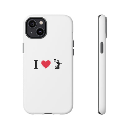 I Love Basketball Phone Case, Sporty Cell Cover, Basketball Gift for Players, Tough Cases, Love for Sports Accessories