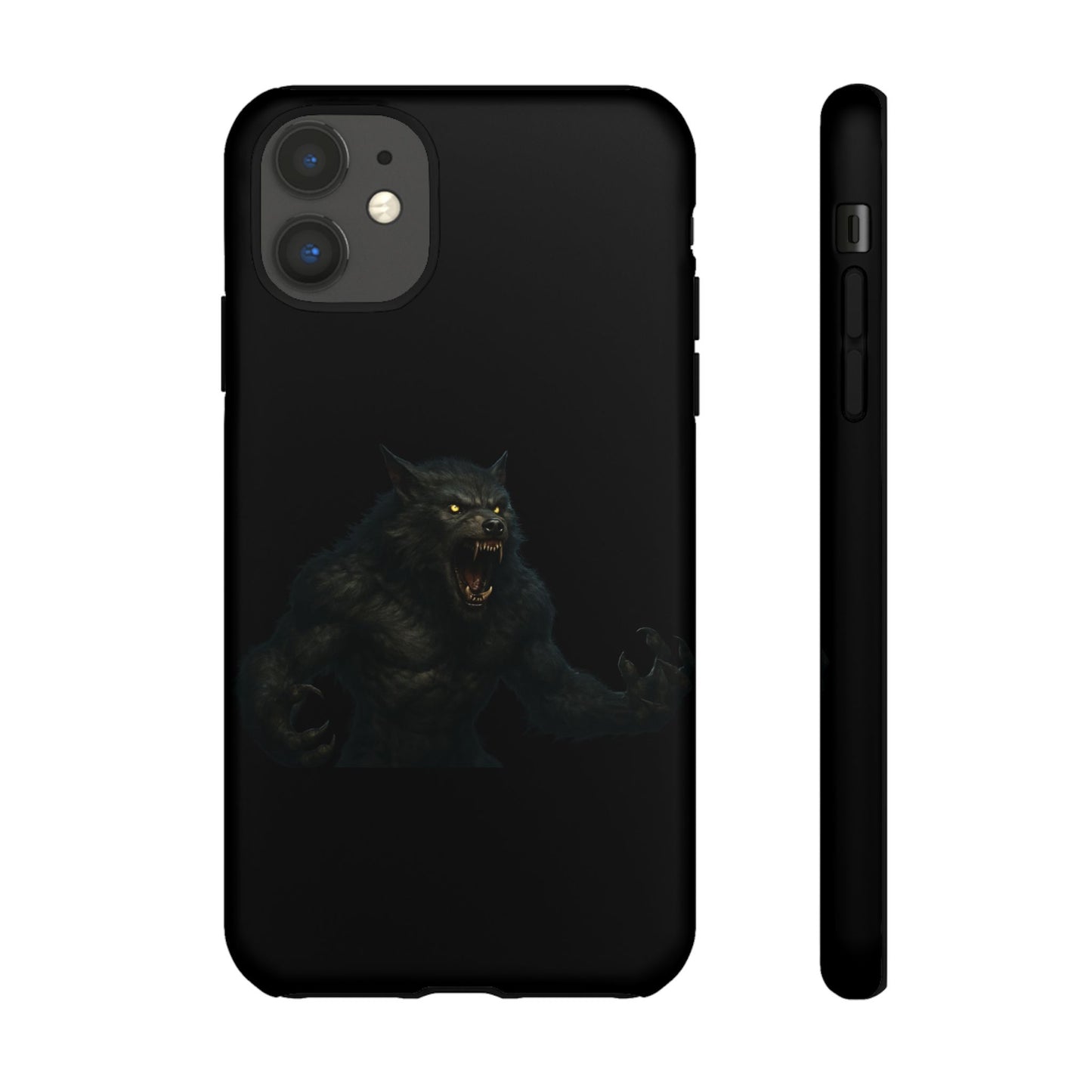Werewolf Phone Case, Tough Cases, Black Panther Design, Gift for Animal Lovers, Phone Accessories, Fierce Phone Protection