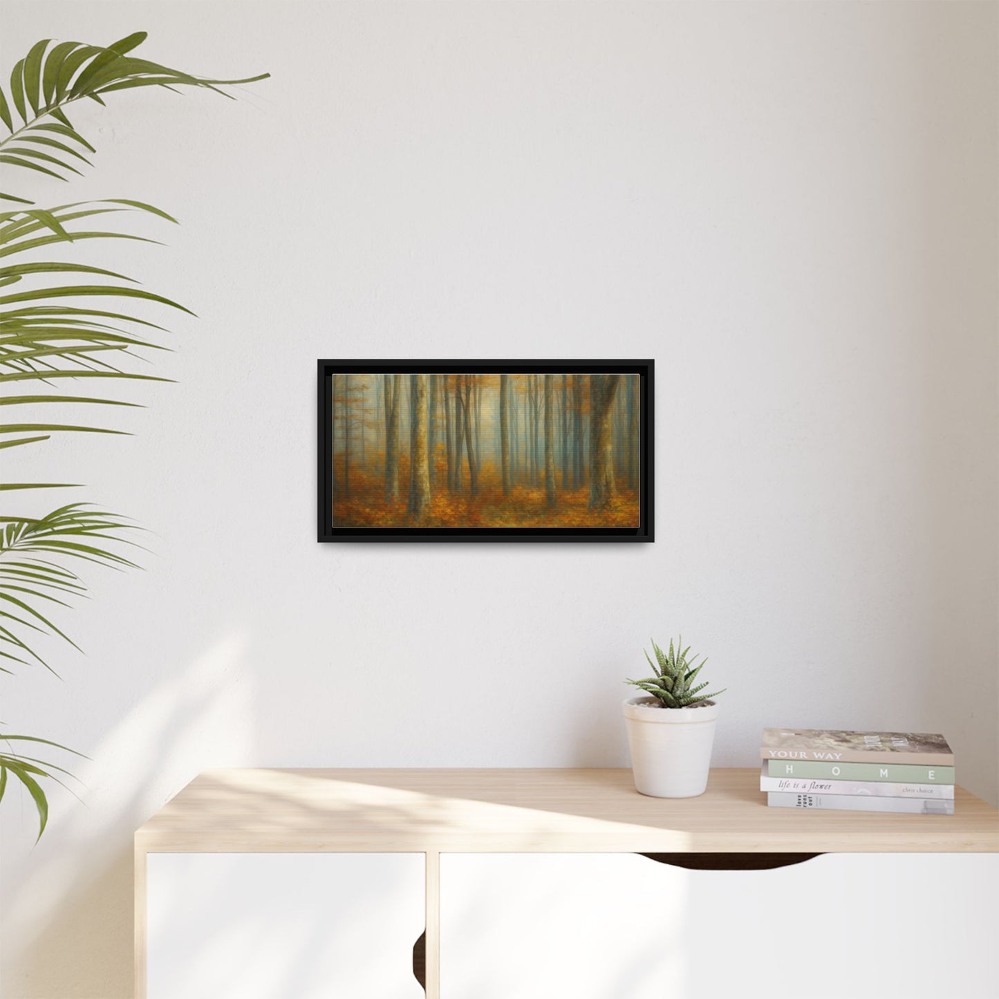 Autumn Forest Canvas Art, Framed Wall Decor, Rustic Home Decor, Nature Artwork, Gift for Nature Lovers