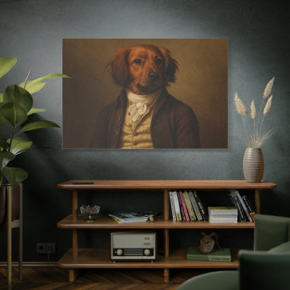Regal Dog Portrait Matte Canvas