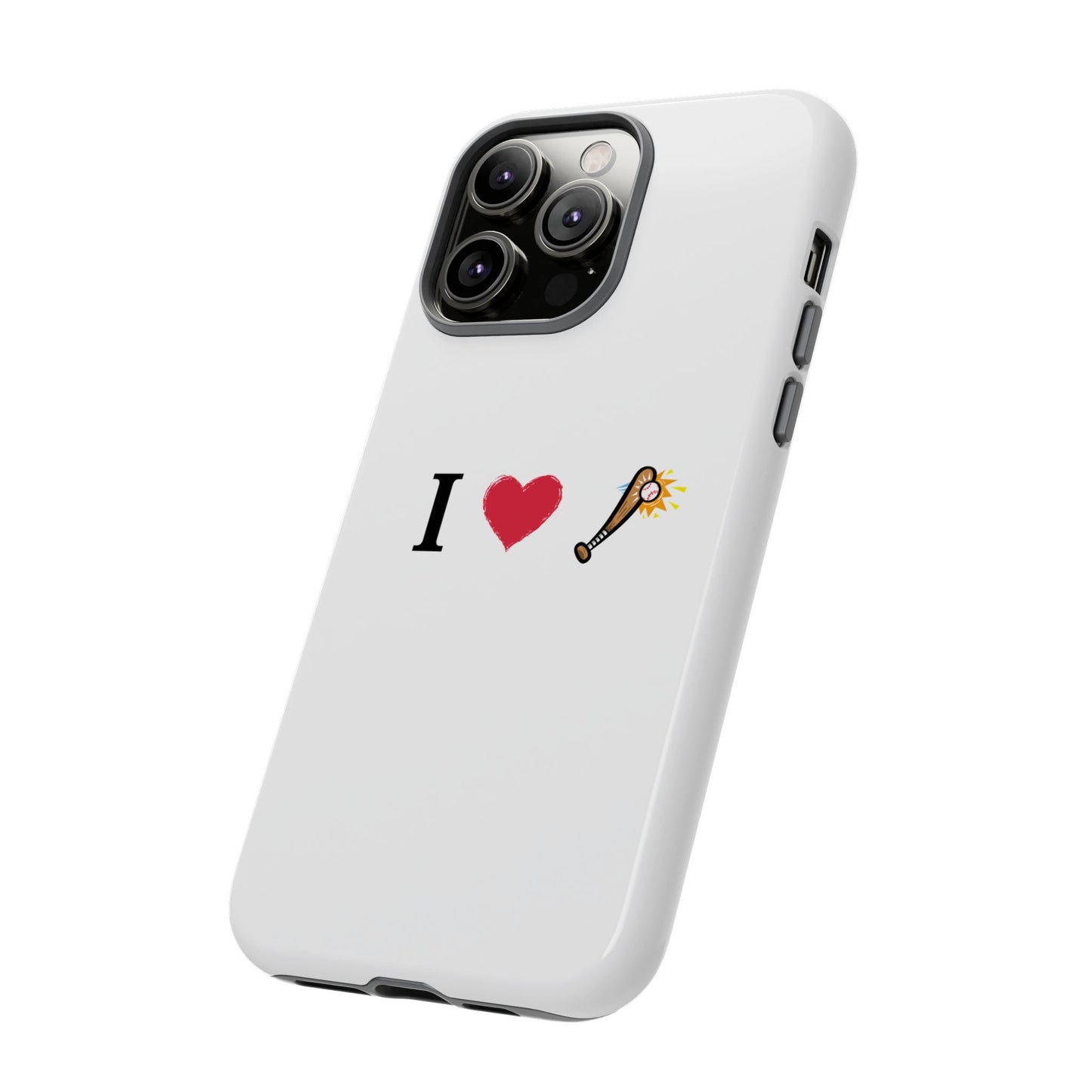 I Love Baseball Vibe Phone Case - Tough Cases for Sports Lovers, Gifts for Athletes, Fun Accessories, iPhone and Android Compatible