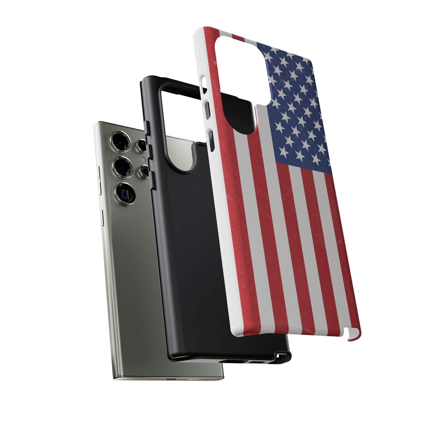 Patriotic Phone Case - Tough Cases for Veterans, USA Lovers, Independence Day, Memorial Day, Flag Design