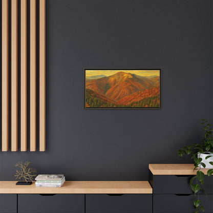 Autumn Landscape Wall Art, Cozy Home Decor, Nature Print, Framed Canvas, Fall Decorations, Gift Idea for Art Lovers