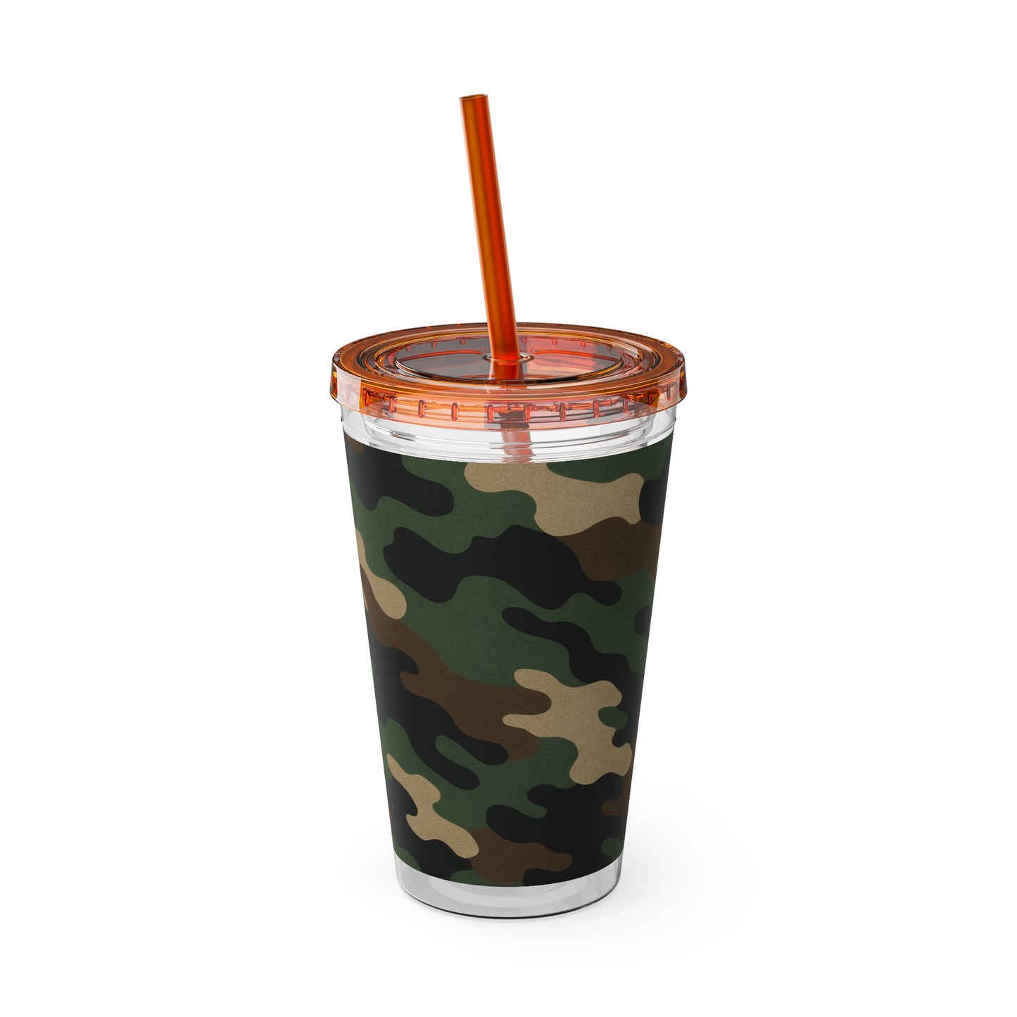 Stylish Camo Tumbler, 16oz Cup with Straw, Perfect for Outdoor Adventures, Gifts for Him, Travel Mug, Eco-friendly Drinkware, Camping