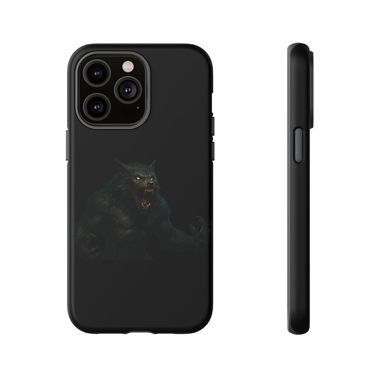 Werewolf Phone Case, Tough Cases, Black Panther Design, Gift for Animal Lovers, Phone Accessories, Fierce Phone Protection