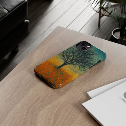 Artistic Phone Case with Tree Design, Nature Lover Gift, Unique Phone Cover, Holiday Present, Eco-friendly Tech Accessories