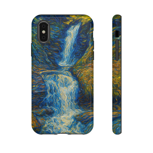 Artistic Phone Case - Waterfall Design, Unique Gift, Phone Accessory, Nature Lover, Original Artwork