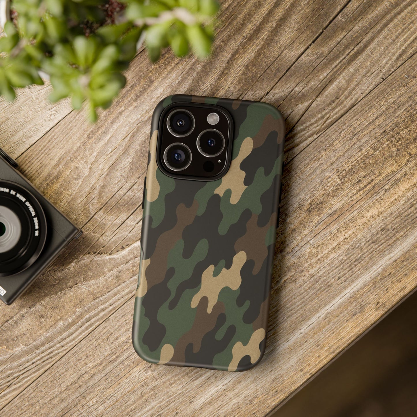 Camouflage Phone Case, Tough Cases, Military Style, Unique Phone Accessories, Gift for Him, Durable Phone Cover