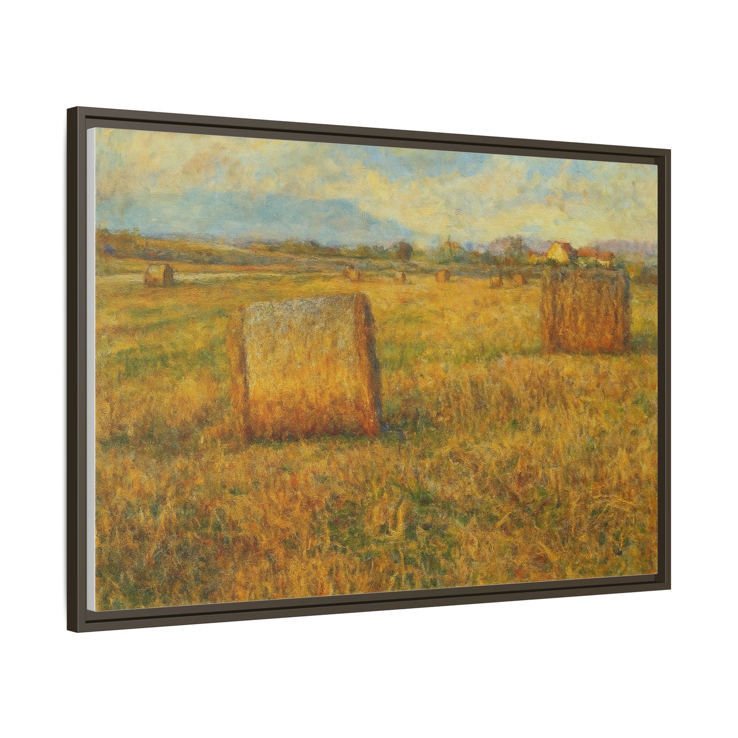 Framed Matte Canvas Wall Art - Rustic Farm Landscape, Country Decor, Home Gallery, Gift for Nature Lovers, Housewarming Decor