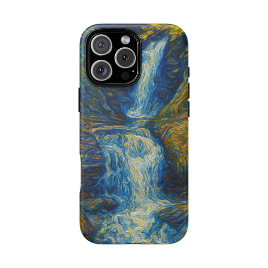 Artistic Phone Case - Waterfall Design, Unique Gift, Phone Accessory, Nature Lover, Original Artwork