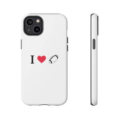 Football Love Phone Case - Tough Cases, Unique Sports Lover Gift, Personalized Cellphone Cover, Birthday Present, Sports Equipment