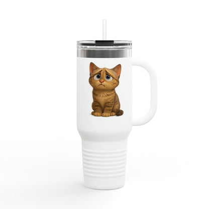 Cute Cat Insulated Travel Mug, 40oz - Perfect for Pet Lovers, Gifts for Cat Owners, Travel Accessories, Cute Drinkware, Animal Lovers