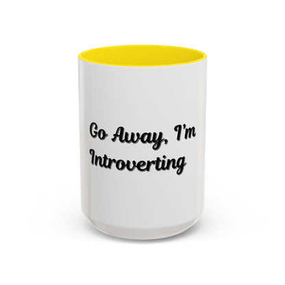 Introvert Coffee Mug - Go Away, I'm Introverting - Black Accent for Relaxing Moments