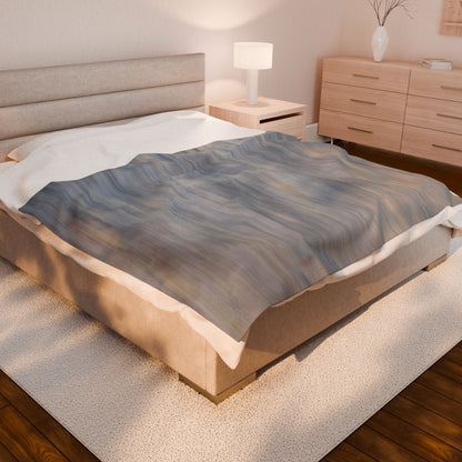 Cozy Velveteen Plush Blanket - Soft Textured Throw for Relaxation & Comfort
