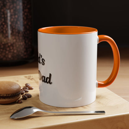 World's Best Dad Accent Coffee Mug - Perfect Gift for Father's Day